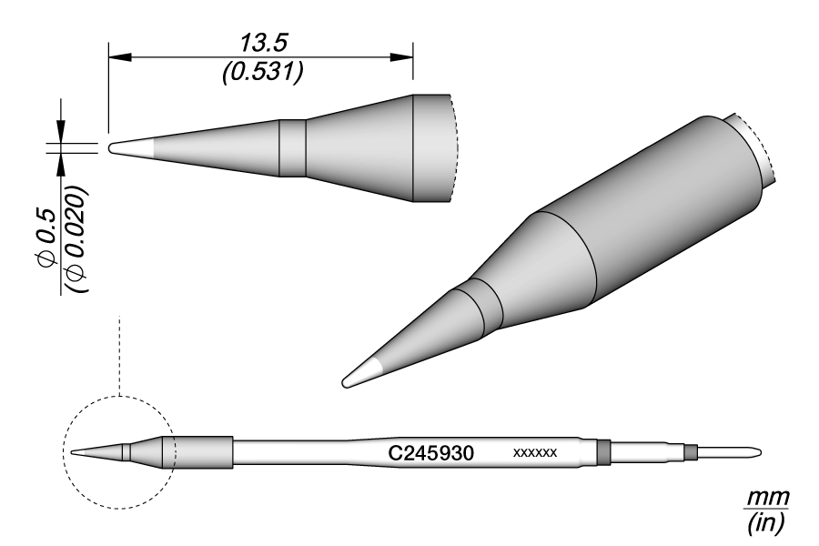 C245930 - Cartridge Conical Ø 0.5 S2